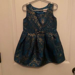 Green and Gold Holiday Dress